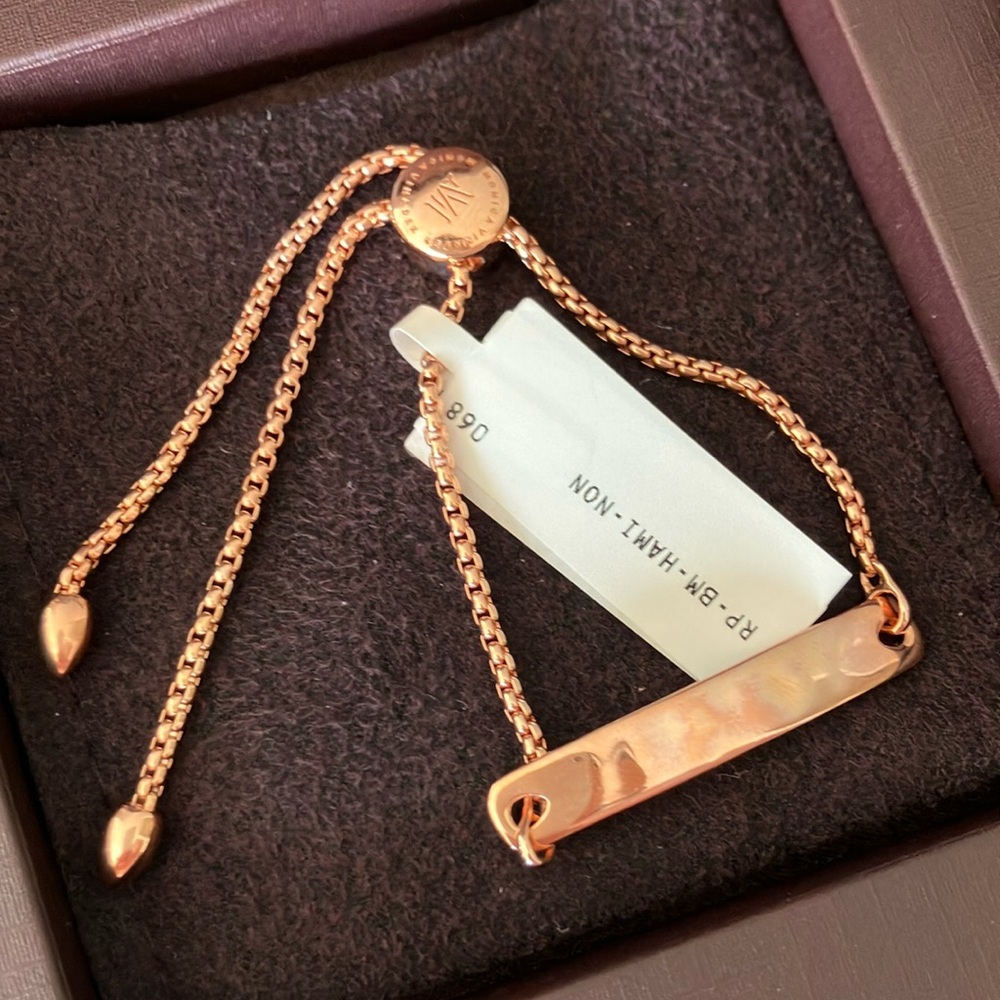 Monica Vinader Rose Gold Adjustable Bracelet